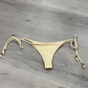 Elegant Cream Bikini Thong Bottom